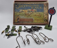 RARE VINTAGE 1920's PRE-WAR GREYHOUND RACE MECHANICAL GAME TOY MEMORABILIA