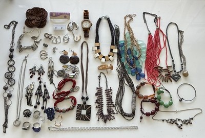 LOT Custome Jewelry Mixed Variety ALL Wearable Resale Vintage-Now