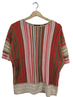 ZERO Top extra-large Dames Haut T EU 40 rouge-brun-blanc style décontracté - Photo 1/4