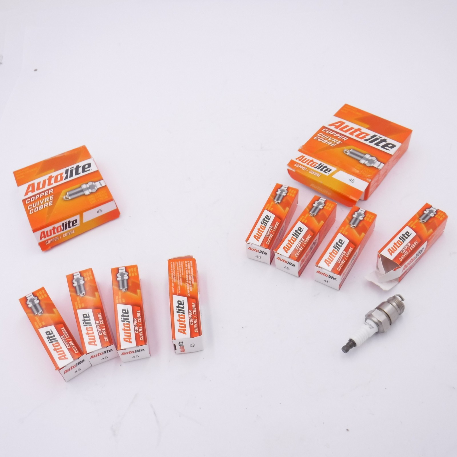 8 Pack Autolite 45 Copper Core Resistor Spark Plugs for 1975-1986 Ford F-150