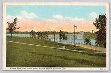 Vintage Linen Wilson Dam Muscle Shoals Florence Alabama Postcard