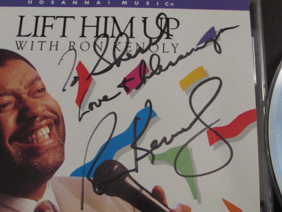 Lift Him Up With Ron Kenoly 14 Trk Hand Autographed 1992 CD Praise & Worship OOP - Image 3 of 4