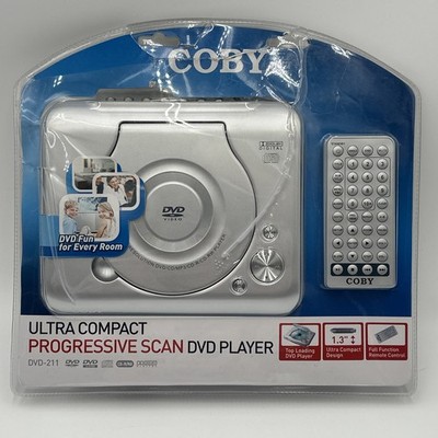 Coby Ultra Compact Progressive Scan DVD Player DVD-211 Remote New In DMG PKG