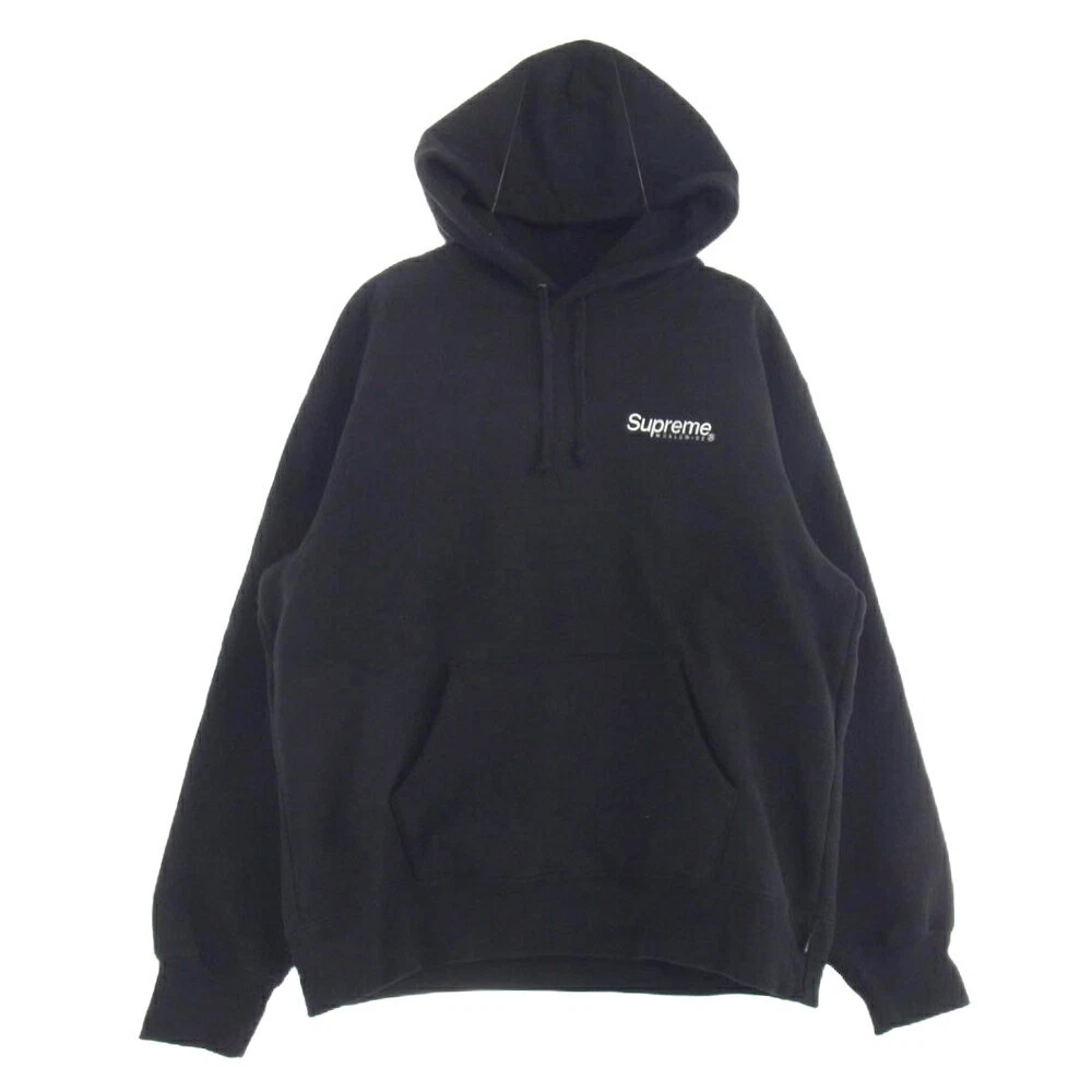 Sweat à capuche supreme 23SS Worldwide World Wide Hoodie Hoodie noir