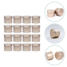  16 pcs pots d'aluminium vides en forme de récipients rechargeables en forme de