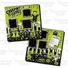 Creepin' It Cute Halloween Scrapbook Page Kit, 12x12 Two Page Layout
