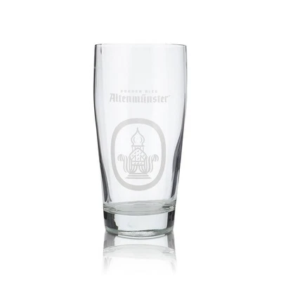 Altenmünster Glas 0,5l Bierglas Willi Becher Pokal Reliefschliff Gläser Set