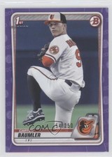2020 Bowman Draft Purple Border 54/250 Carter Baumler #BD-117 02u3