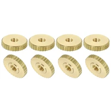 8Pcs Knurled Thumb Nuts M3 Brass Nut Flat Head Through Hole for 3D Printer Part