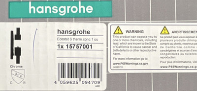 Hansgrohe Ecostat S Thermostatic Shower Thermostat Lever Chrome Brass Bathroom