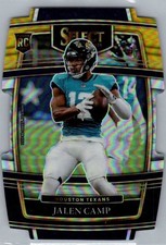 2021 Panini Select #97 Jalen Camp Green and Yellow Prizm Die Cut RC