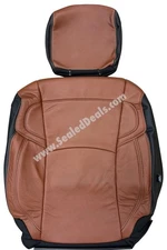 Black & Mahogany Leather Seat Covers for 2019-26 Ram 2500 3500 Big Horn Crew Cab