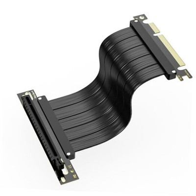 PCI-E 4.0 Riser Cable, PCIe 4.0 x16 200mm High Speed Flexible Extender Card 