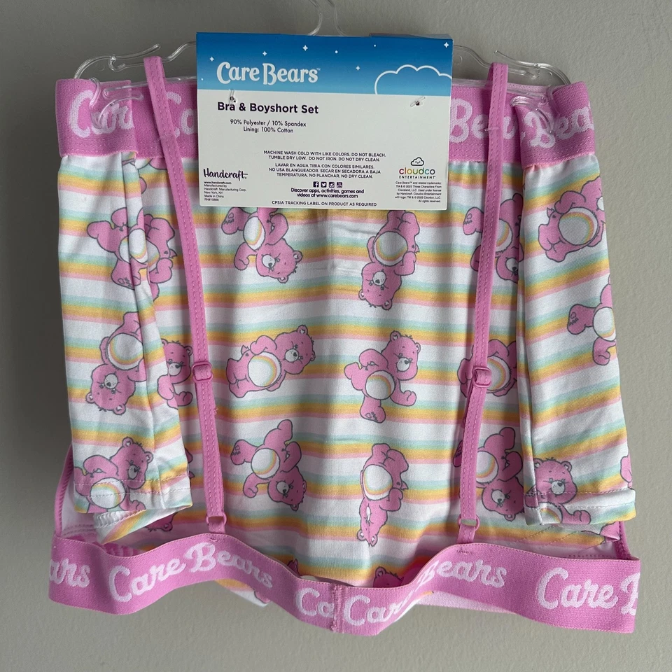 Nuevo Conjunto de Bragas Sujetador Mediano Care Bears Niño Pantalones Cortos Lindo Rosa Mujeres Arco Iris Foto 2 de 3