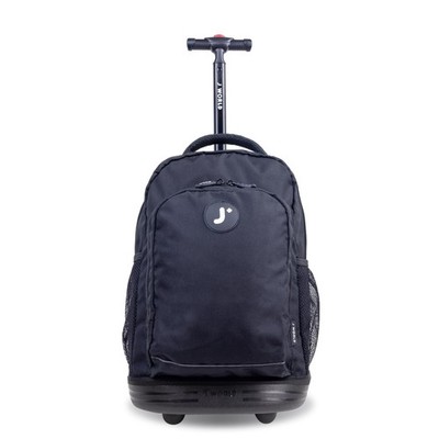 J World Sunny Rolling Backpack for Kids. Roller Bag With Wheels, Black