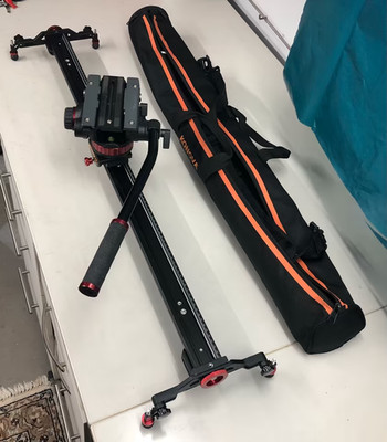 Konova K2 Kamera-Slider 100cm inkl. Tasche und Manfrotto MVH502AH