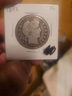 1892 P Barber Half Dollar 50C Cents Coin 90% Silver, Vg+ 1st Year, Semi Key Date