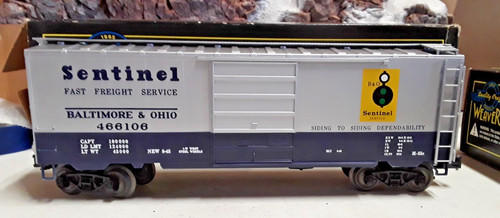 Weaver Ultra Line O Gauge BALTIMORE AND OHIO CENTINELA 40' BOX CAR 466106 (AA-957 | Zustand: Used