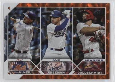 2023 Series 1 League Leaders Orange Foil Paul Goldschmidt Freddie Freeman 1d4e