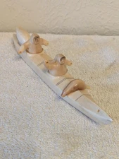 VTG Native Alaskan Seal Hunters Sculpture Signed By Artist Paul Nattanguk