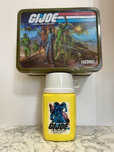 🚨Vintage G.I. Joe metal lunchbox with original Thermos and lid 1982 VERY NICE!!