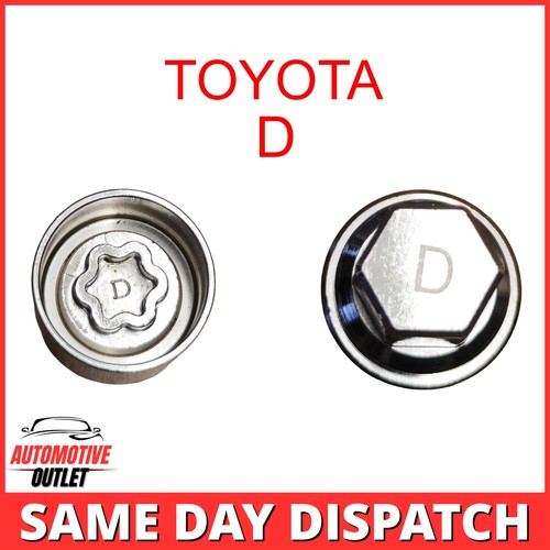 MASTER LOCKING WHEEL SECURITY KEY 20mm BOLT SOCKET REMOVER LETTER D FOR TOYOTA