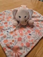 Modern Baby Elephant Rattler Teething Floral Lovey