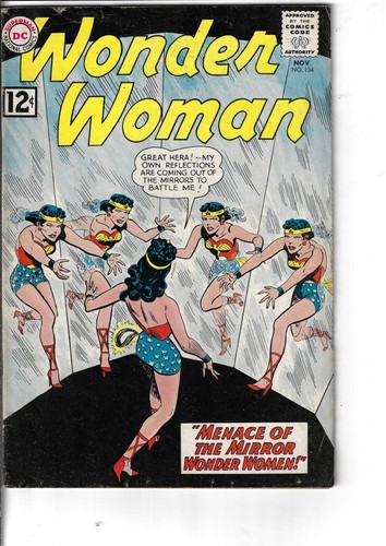 Wonder Woman 134 Wonder Girl Mer-Boy Mirror Wonder Woman VG/F 1962 Glossy