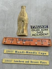 VINTAGE LOT OF 5 ORIGINAL METAL TIN SIGN THERMOMETER COCA COLA DAYTON SERVISET