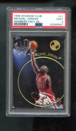1996-97 Topps Stadium Club Members Only 55 #41 Michael Jordan PSA 9 Graded Card