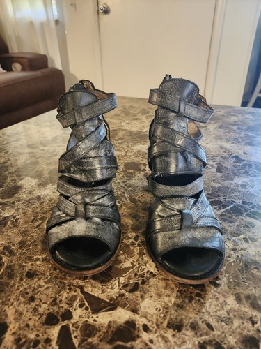 Freebird BOHO Black Leather Strappy Gladiator Sandals The Claw women's SIze 7 - Picture 2 of 10