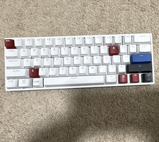 Compact Mechanical Keyboard - White w/ Red Bl...