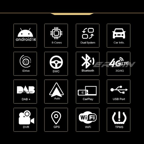 10.25" 8-Core 4+64GB Android 14 Autoradio GPS DAB+ CarPlay BMW X5 E70 X6 E71 CCC - Foto 2 di 24