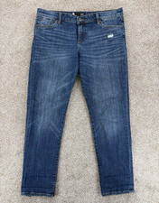 KUT From The Kloth Catherine Boyfriend Jeans Womens 12 Blue Medium Wash Straight