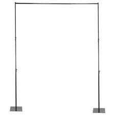 10 ft x 12 ft Black Heavy Duty Metal DIY Adjustable Backdrop Stand Party Events