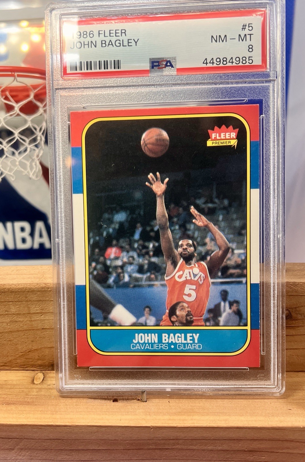 1986 Fleer John Bagley #5 PSA 8