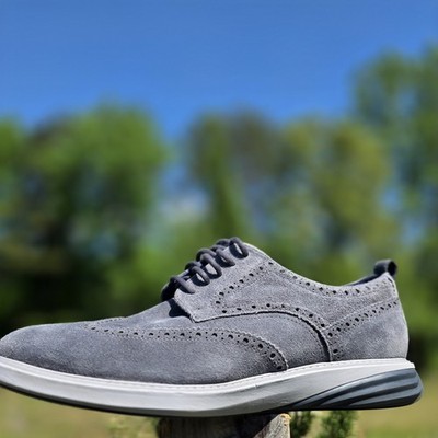 Cole Haan Grand Evolution Men's Shoe Size 11.5 Leather Gray Oxford Sneaker Suede