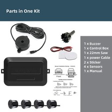 1 Set 4 Sensors Buzzer 22mm Parking Sensor Kit Reverse Backup Radar Sound Alert