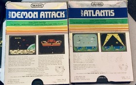 INTELLIVISION 2 IMAGIC GAME LOT,ATLANTIS BOX /CART & MANUAL & DEMON ATTACK  SAME