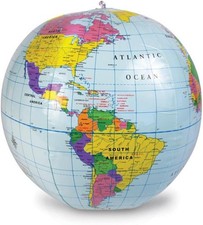 Learning Resources Inflatable 12 inch Globe - Ages 6 Earth Globe, Geography...