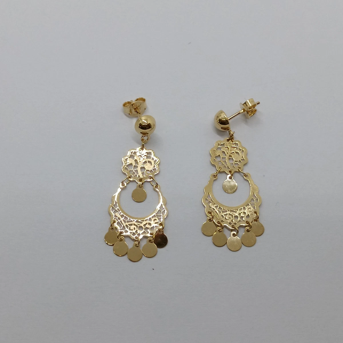 Orecchini di metalli preziosi senza pietre pendenti farfallina in oro giallo | Acquisti Online su