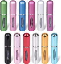12 PCS Travel Refillable Perfume Atomizer Bottles,5Ml Mini Portable Spray Bottle