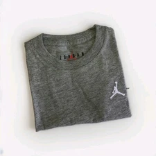 Nike Air Jordan Jumpman Embroidered Logo T-shirt Kids Size S Gray