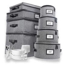  8pcs Hard Shell China Storage Containers, Mug 8pc Set (Full Storage Set)