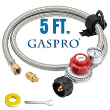 0-30 PSI Adjustable Propane Regulator, 5FT St...