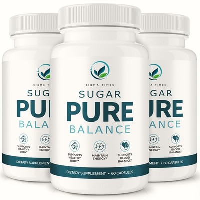 Sugar Pure Balance Capsules - Daily Blood Support & Metabolic Balance - 3 Pack