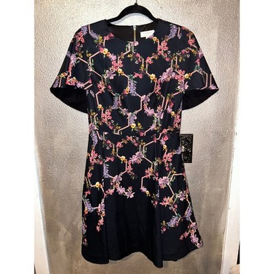 Ted Baker London Vianna Romcom Wedding Floral Short Sleeve Fit & Flare Dress