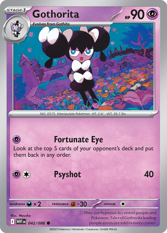 Gothorita - 042/086 - Common - Near Mint - Scarlet & Violet - White Flare