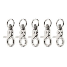 5pcs Stainless Steel Bird Cage Door Lock Buckle Heavy Duty Spring Latch for