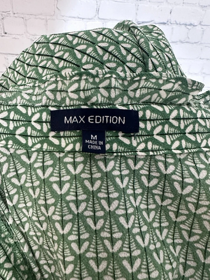 Maxi vestido boho verde con capas mediano Max Edition para mujer Foto 3 de 4